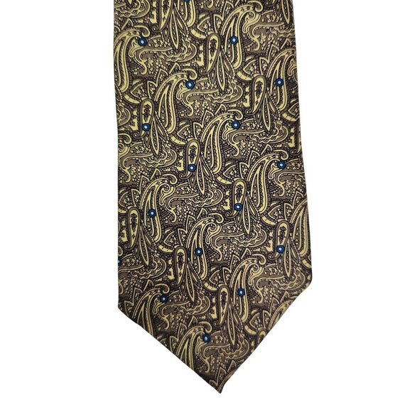 Charing Cross Brown Paisley Silk Tie - Picture 6 of 6
